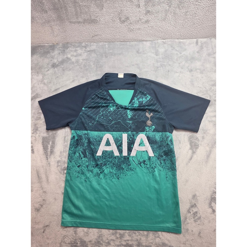 Tottenham Hotspur Youth Soccer #11 Jersey Teal Navy Blue Graphic AIA Youth S